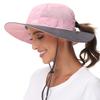 BASSDASH Women UPF 50 Sun Hat with Ponytail Hole Neck Flap Water Resistant Fishing Outdoor view 3