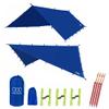 Gold Armour Rainfly Tarp Hammock, Premium 14.7ft/12ft/10ft/8ft Rain Fly Cover, Waterproof Ultralight Camping Shelter Canopy, Survival Equipment Gear Camping Tent Accessories (Blue 12ft x 10ft) view 1