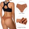 SHARICCA Women Seamless Thong No Show Strench Underwear Comfortable Invisible Soft Panties 7 Pack (7P01,S) view 2