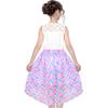 Girls Dress Lace Hi-lo Sundress Fish Scale Mermaid Tale Sleeveless Size 10 view 2
