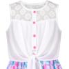 Girls Dress Lace Hi-lo Sundress Fish Scale Mermaid Tale Sleeveless Size 10 view 4