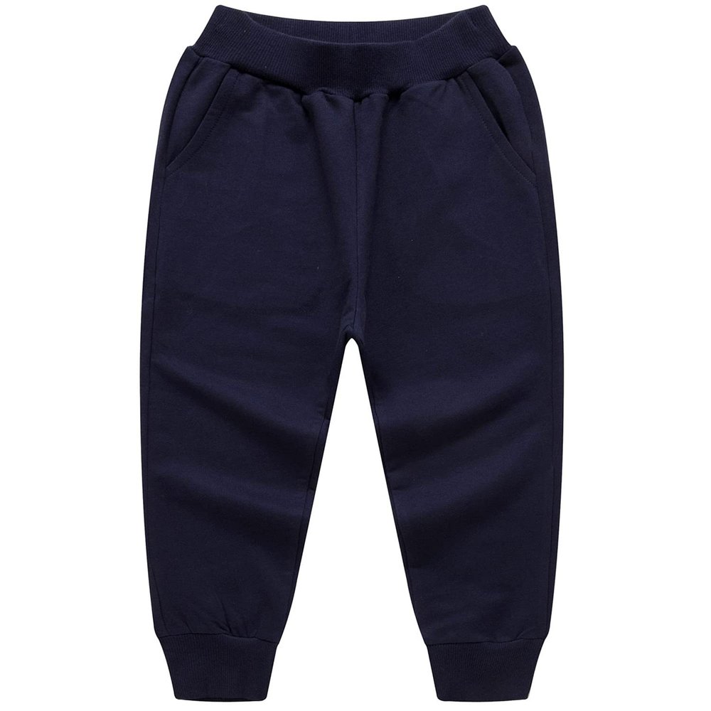 EISHOW Unisex Kids Solid Cotton Pants Casual Elastic Waist Winter Pants Toddler Baby Bottoms Active Sweatpants Joggers