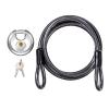 DELSWIN Disc Padlock with Cable - Stainless Steel Discus Lock,3/8-Inch Shackle and 6 Ft Security Steel Cable for Outdoor Fence Bike Kayak Trailer view 1