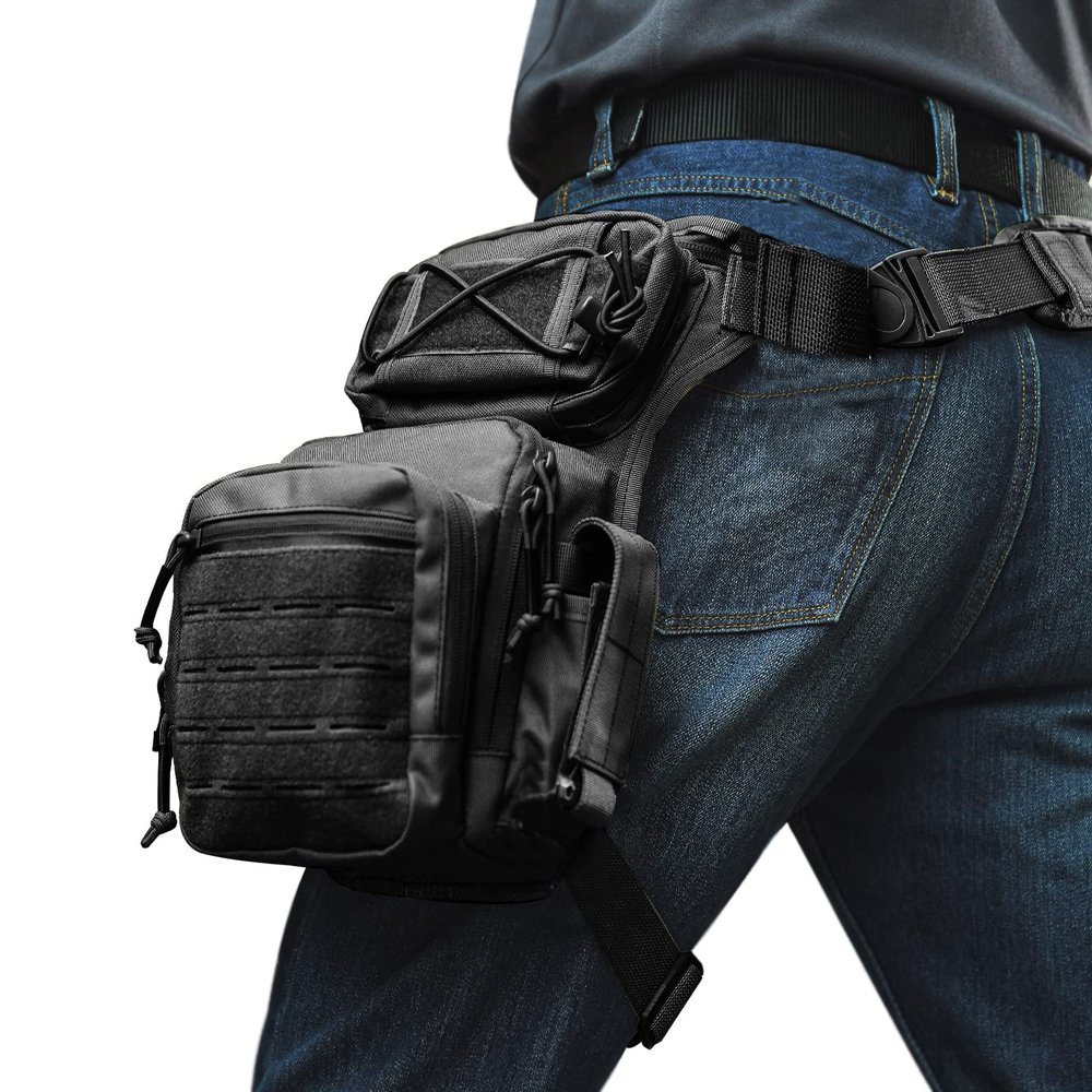 Drop Leg Bag for Men Women Military Tactical Thigh Pack Pouch Multifunctional Tactical Package Outdoor Hiking Thigh Bag
