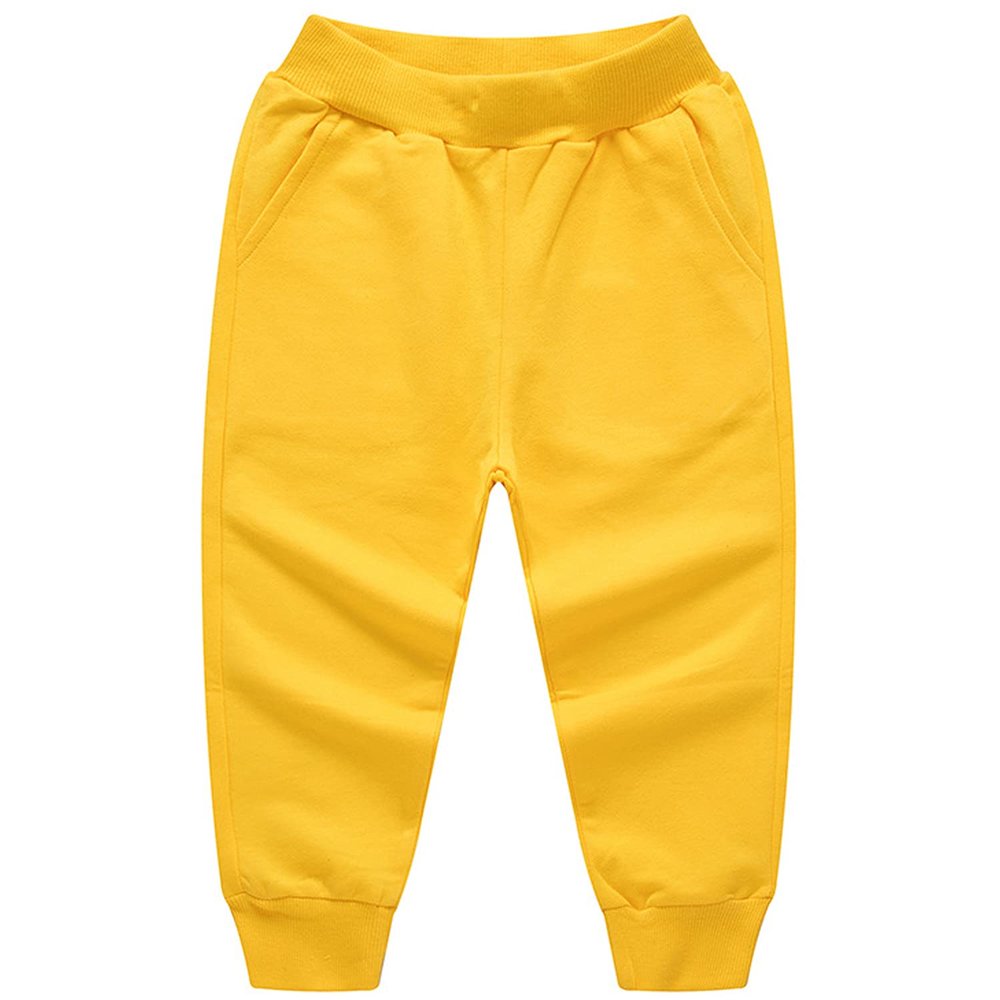 EISHOW Unisex Kids Solid Cotton Pants Casual Elastic Waist Winter Pants Toddler Baby Bottoms Active Sweatpants Joggers