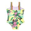 Yartina Kids Girls 2 Pcs Tankini Sets Swimwear Floral Printed Tanks Leotard Bodysuit Quick Dry Bathing Suit Yellow 6 Years view 4