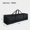 TOPDesign 1-Pack 46 Inch Extra Large Zippered Duffel Bag for Travel Camping Sports Equipment Storage, Waterproof Foldable Luggage Bag with Padded Handles (Black) view 2