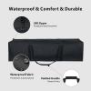 TOPDesign 1-Pack 46 Inch Extra Large Zippered Duffel Bag for Travel Camping Sports Equipment Storage, Waterproof Foldable Luggage Bag with Padded Handles (Black) view 3