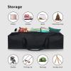 TOPDesign 1-Pack 46 Inch Extra Large Zippered Duffel Bag for Travel Camping Sports Equipment Storage, Waterproof Foldable Luggage Bag with Padded Handles (Black) view 4