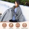 Tirrinia Waterproof Outdoor Blanket with Sherpa Lining, Windproof Triple Layers Warm Comfy Foldable for Camping Stadium, Sports, Picnic, Grass, Concert, Pet, Travel, Emergency Car Blanket 59''X 80'' view 2