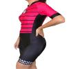 CYTSH Women's Pro Team Triathlon Clothes Cycling Jersey Women's Jumpsuit Mountain Bike Cycling Jersey Sweatshirt (Color : Red, Size : XX-SMALL) view 1