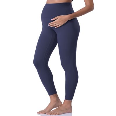 POSHDIVAH Maternity Leggings for Women Pregnancy Pants Navy Blue Small