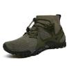 hongrenamz Hiking Boots Mens Walking Shoes Lightweight Trekking Outdoor Mountain Mid Casual Trainers Lace-up Green-EU45/US11 view 1