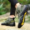 hongrenamz Hiking Boots Mens Walking Shoes Lightweight Trekking Outdoor Mountain Mid Casual Trainers Lace-up Green-EU45/US11 view 3