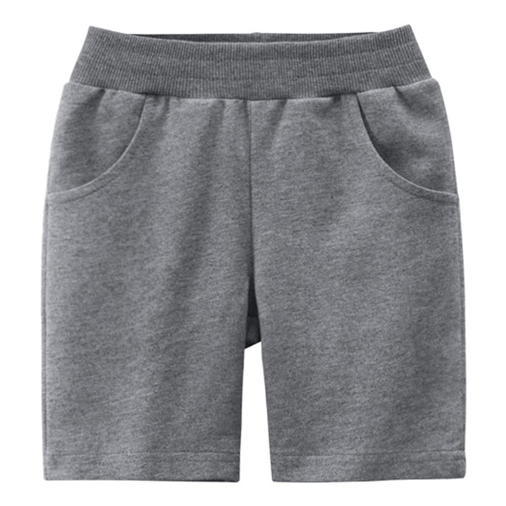EISHOW Toddler Girls Boys 2 Pack Cotton Sport Jogger Shorts,Baby Kids Summer Shorts Casual Pull-On Soft Active Short Pants (Dark Grey,12-24 Months,12 Months,24 Months)