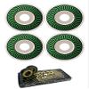 52mm Spitfire Wheels Classics White / Green Skateboard Wheels - 99a with Viper Strike Skateboard Bearings 8mm Precision ABEC 7 Skateboard Bearings - Bundle of 2 items view 1