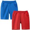 EISHOW Toddler Girls Boys 2 Pack Cotton Sport Jogger Shorts,Baby Kids Summer Shorts Casual Pull-On Soft Active Short Pants (Red & Blue,12-24 Months,12 Months,24 Months) view 1