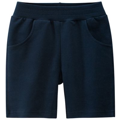 EISHOW Toddler Girls Boys 2 Pack Cotton Sport Jogger Shorts,Baby Kids Summer Shorts Casual Pull-On Soft Active Short Pants (Dark Blue,5-6Y,5 Years,6 Years)