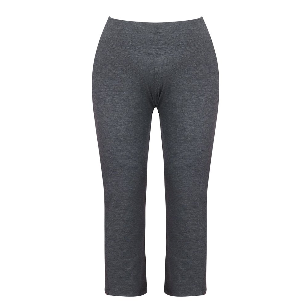 JEATHA Women's Yoga Pants Over The Belly Maternity Leggings Joggers Tights Running Capris Plus Size Trousers Charcoal Grey Small