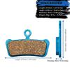 2 Pairs Multi-Metallic Bicycle Disc Brake Pads for Sram Guide RSC Avid XO Elixir 7 9 Trail 4 Piston MTB Disc Brakes view 2