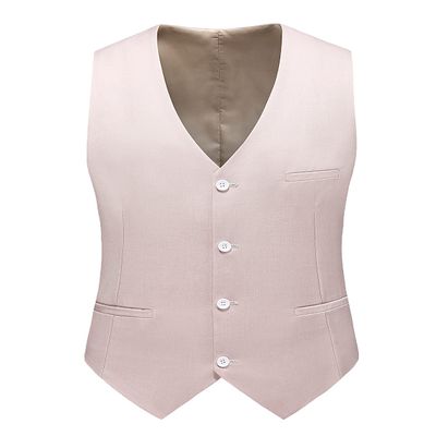 MOGU Mens Waistcoat Causal Suit Vests 23 Colors for Prom Party US Size 32 Beige