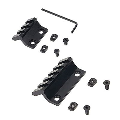 Gotical Standard 45 Degree Offset Accessories Weaver Mount 5 Slots Offset Accessories, Compatible with MLOK Devices (Pack of 2)