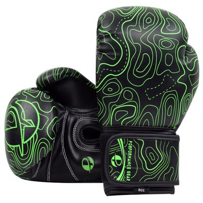 Ultimate - Kids / Adults Training Boxing Gloves (Green Black, 16oz)