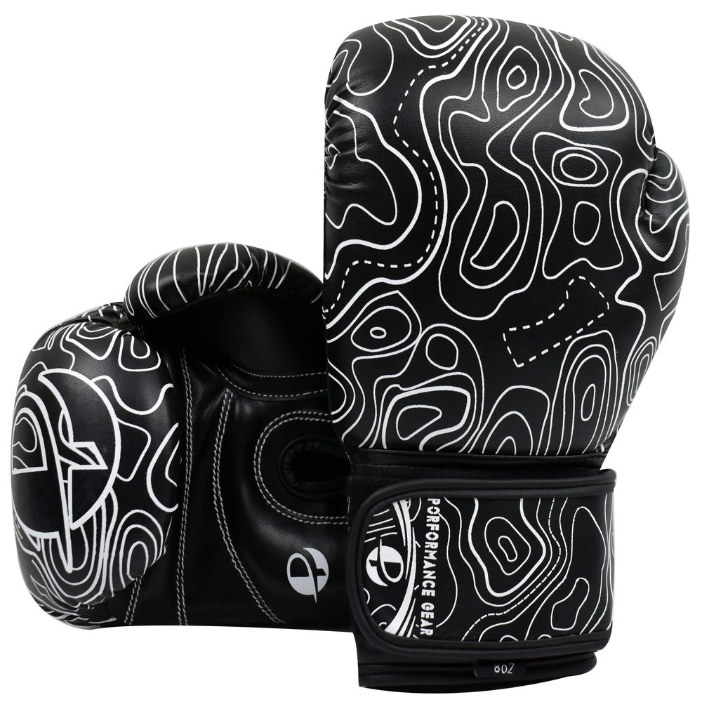 Ultimate - Kids / Adults Training Boxing Gloves (White Black, 6oz)