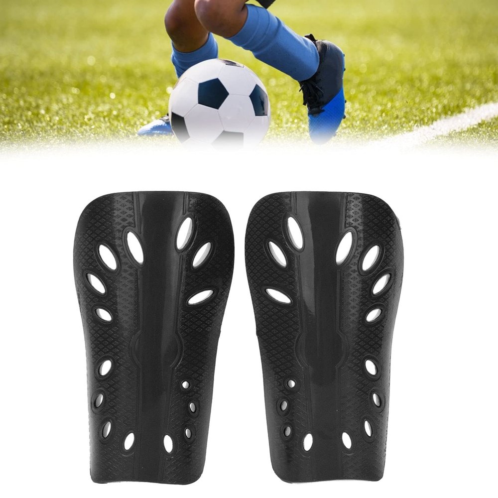 Youth Soccer Shin Guards, Children Soccer Shin Guards, Perforated Breathable Protective Soccer Gear for Toddlers Soccer Shin Pads Child Calf Protective Gear Soccer Equipment for Boys Girls (Black)