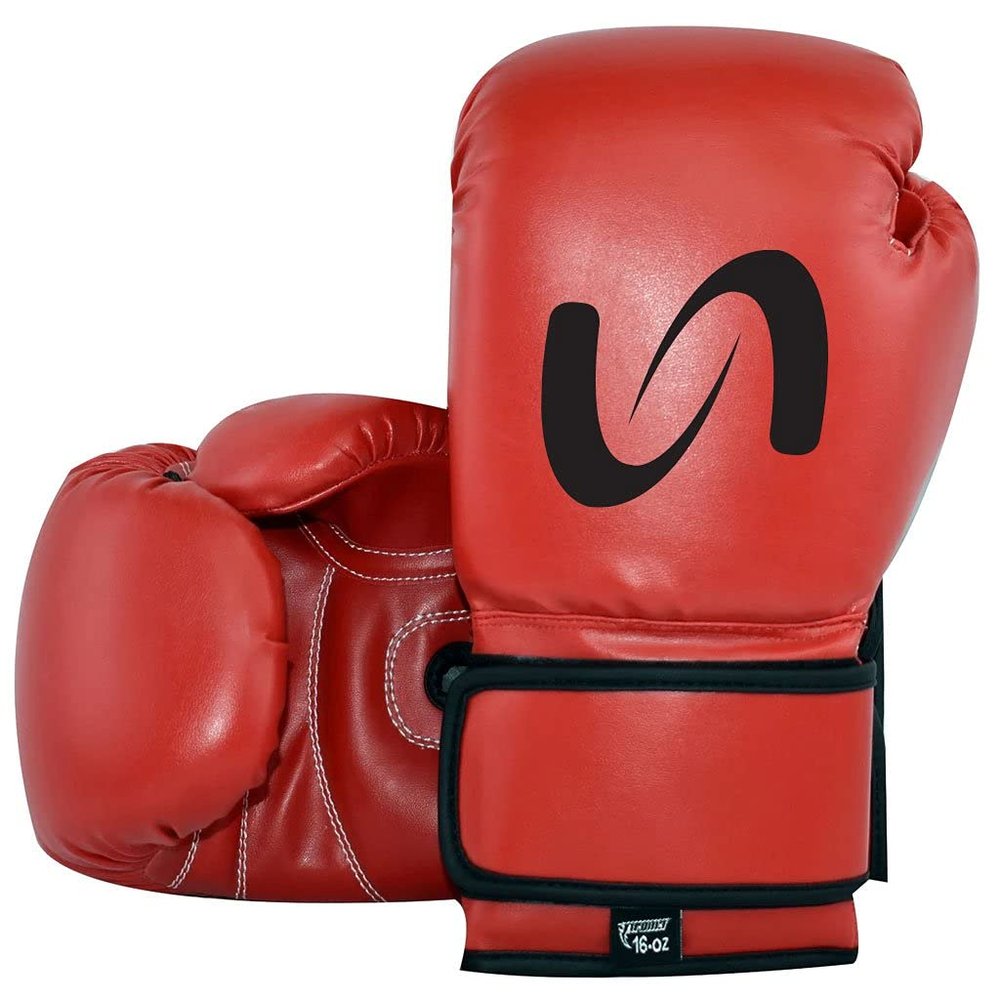Ultimate - GL Boxing Gloves - Genuine Leather for Boxing Competition & Training (Red, 14oz)