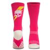 Gone For a Run Inspirational Athletic Running Socks | Mid-Calf | Bad Ass | Pink view 4