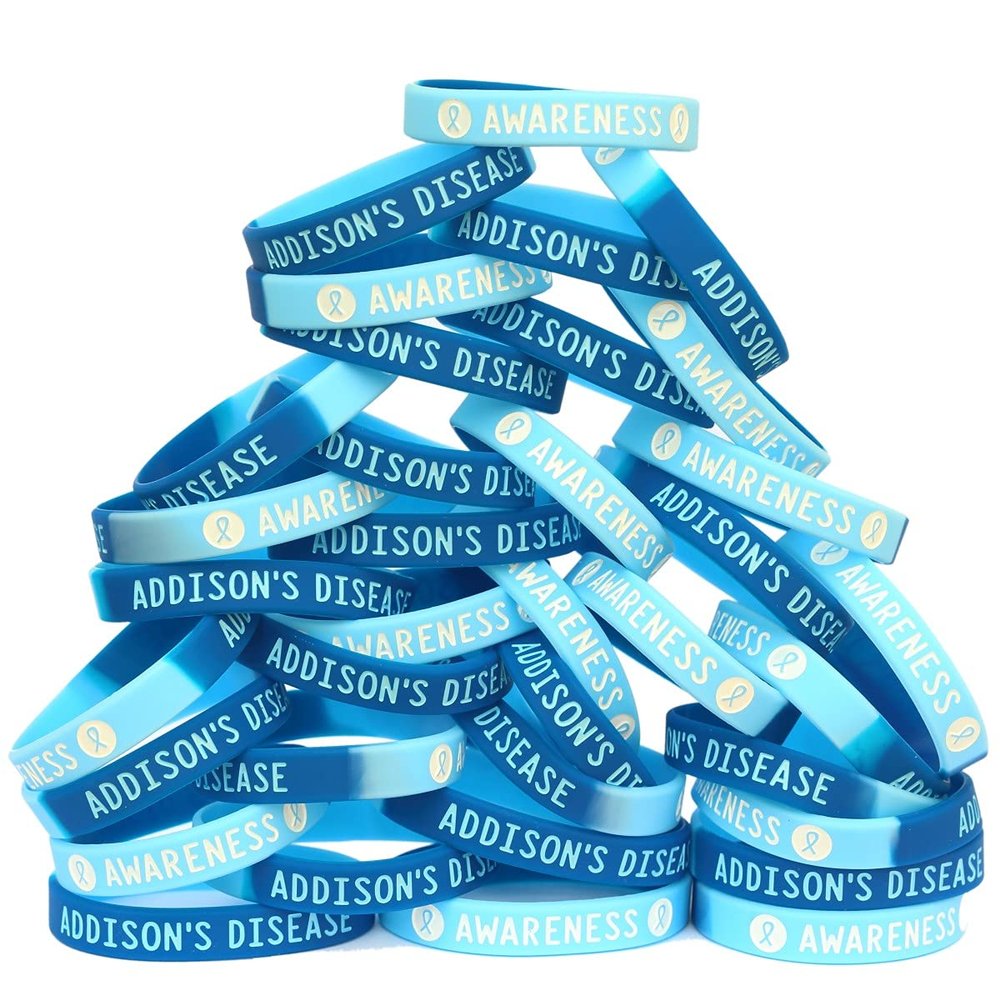 SayitBands One Hundred (100) Addison's Disease Bracelets