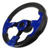 Pactrade Marine Boat Pontoon Non-Magnetic Steering Wheel Aluminum Frame Polyurethane (PU) Sleeves 3 Spokes 12-1/2" Diameter Aluminum Hub with 3/4" Tapered Bore (Navy Blue, Black Spokes) view 3