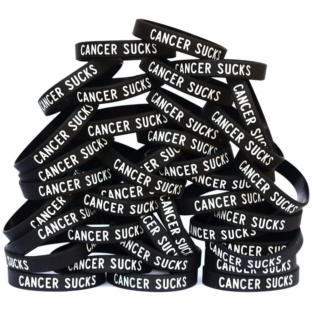 SayitBands One Hundred (100) Cancer Sucks Bracelets