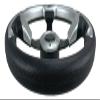 Pactrade Marine Boat Pontoon Non-Magnetic Steering Wheel Aluminum Frame Polyurethane (PU) Sleeves 3 Spokes 12-1/2" Diameter Aluminum Hub with 3/4" Tapered Bore (Silver, Black Spokes) view 4