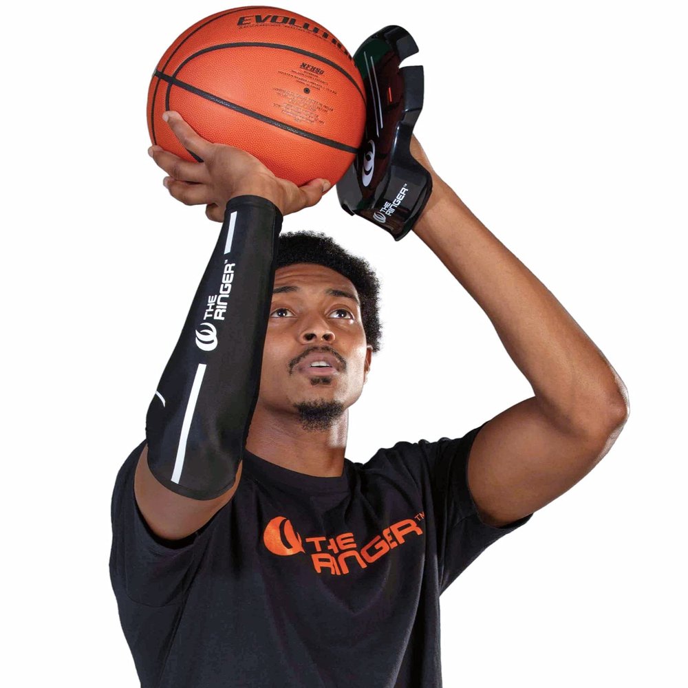The Ringer Hoops Full Barrel Basketball Shooting Aid & Sleeve (Adult) Basketball Shooting Trainer