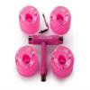 Atom Skates Outdoor Quad Roller Wheels / 4 Wheels Atom Pulse Lite 62x33 Pink Bundle with Tool view 1