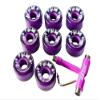 Atom Skates Outdoor Quad Roller Wheels / 8 Wheels Atom Pulse Lite 62x33 Purple Bundle with Tool view 1