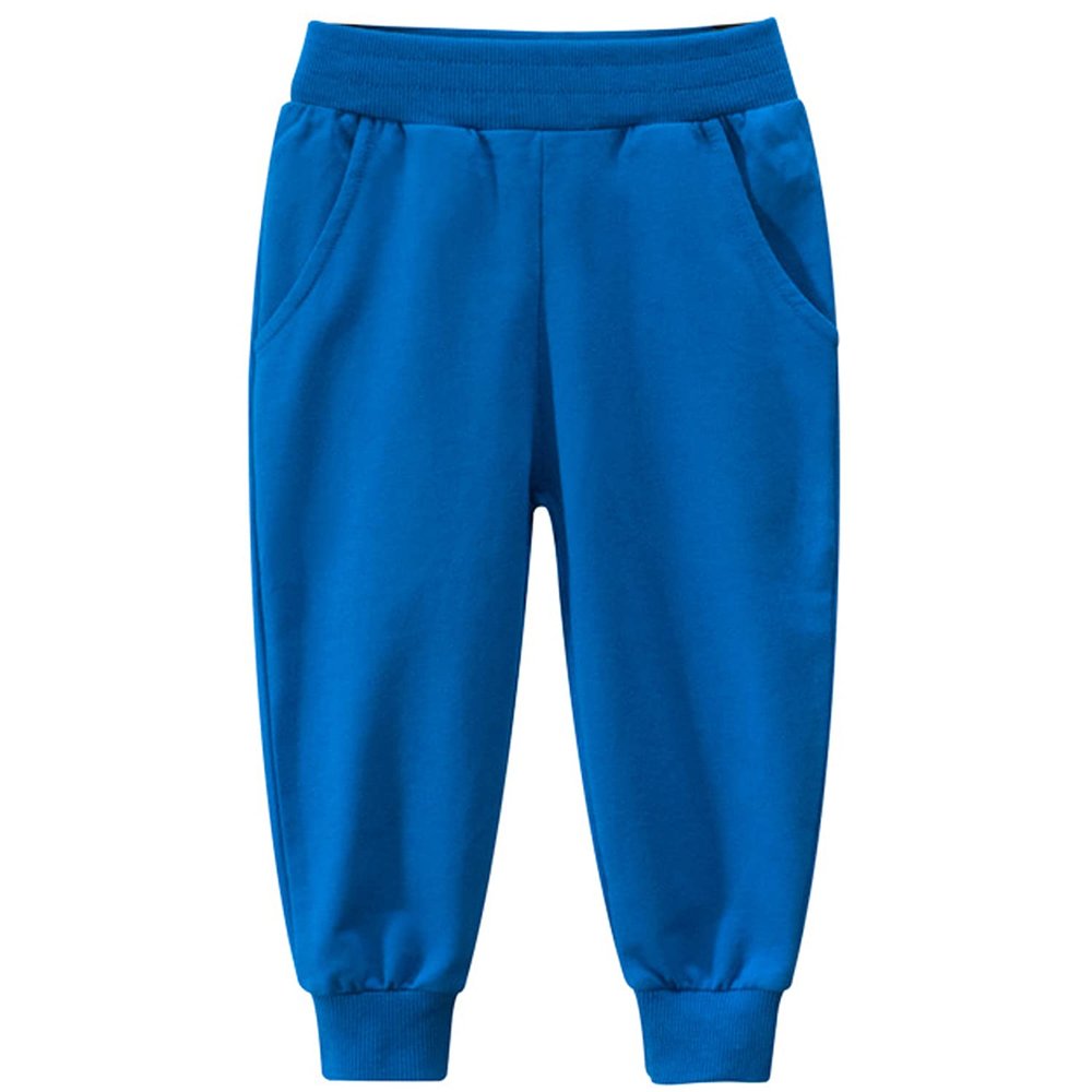 EISHOW 1-7T Kids Boy Girl Pants 2-Pack Cartoon Dinosaur Jogger Pants Cotton Elastic Sweatpants Sport Pants Trousers Bottoms (Color Blue#,6-7Y,6 Years,7 Years)
