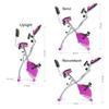 Folding Exercise Bike Portable Upright Adjustable Backrest Cycling Recumbent Stationary Bike Slim Indoor Workout Fitness Cardio Foldable Exercise Bicycle Machine with Pulse Sensor LCD Monitor Arm view 3