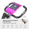 Folding Exercise Bike Portable Upright Adjustable Backrest Cycling Recumbent Stationary Bike Slim Indoor Workout Fitness Cardio Foldable Exercise Bicycle Machine with Pulse Sensor LCD Monitor Arm view 4