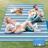 FLYKEPER Waterproof Picnic Blankets Beach Mat Lightweight Portable Camping Blankets Outdoor Blankets for Picnic,Beach,Park,Travel, Blue view 1