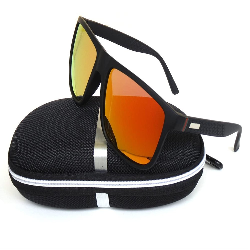 GALAXYLENSE Retro 80s Sport Sunglasses - Men & Women Glasses - Polarized Sunglasses - 100% UVab Protection (Red)