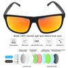 GALAXYLENSE Retro 80s Sport Sunglasses - Men & Women Glasses - Polarized Sunglasses - 100% UVab Protection (Red) view 2