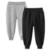 EISHOW 1-7T Kids Boy Girl Pants 2-Pack Cartoon Dinosaur Jogger Pants Cotton Elastic Sweatpants Sport Pants Trousers Bottoms (Black# & Grey#,4-5Y,4 Years,5 Years) view 1