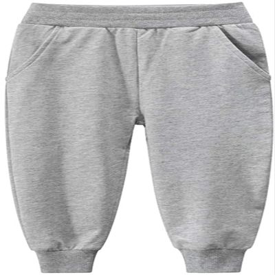 EISHOW 1-7T Kids Boy Girl Pants 2-Pack Cartoon Dinosaur Jogger Pants Cotton Elastic Sweatpants Sport Pants Trousers Bottoms (Grey#,12-24 Months,12 Months,24 Months)