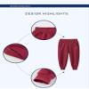 1-7T Kids Boy Girl Pants 2-Pack Cartoon Dinosaur Jogger Pants Cotton Elastic Sweatpants Sport Pants Trousers Bottoms (Red# & Dark Blue#,2-3Y,2 Years,3 Years) view 4