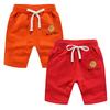 EISHOW 2-Pack Baby Boys Girls Shorts Basketball Soccer Funny Print Short Pants Soft Cotton Shorts with Drawstring Pockets (Red & Orange,12-18 Months,12 Months,18 Months) view 1