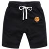 EISHOW 2-Pack Baby Boys Girls Shorts Basketball Soccer Funny Print Short Pants Soft Cotton Shorts with Drawstring Pockets (Black,6-7Y,6 Years,7 Years) view 1