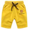 EISHOW 2-Pack Baby Boys Girls Shorts Basketball Soccer Funny Print Short Pants Soft Cotton Shorts with Drawstring Pockets (Yellow,3-4Y,3 Years,4 Years) view 1
